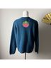 Talbots 100% Wool Print Multi Color Blue Wool Cardigan Size M - photo 4