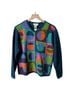 Talbots 100% Wool Print Multi Color Blue Wool Cardigan Size M - photo 2