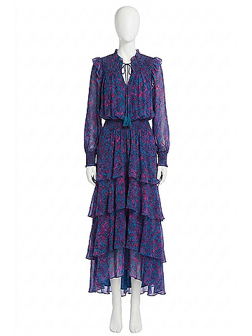 Allison Joleen Maxi Dress in Botanical Swirl (view 1)