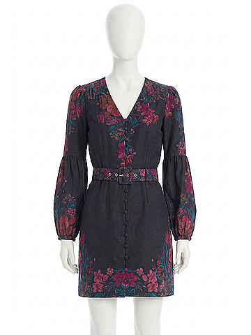 Allison Talia Mini Dress in Painterly Floral (view 1)