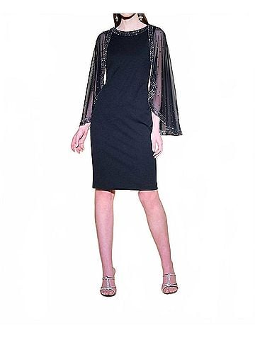 Joseph Ribkoff Sheath Dress in Black (view 2)