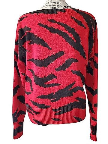 Elliott Lauren Well Red Boatneck Sweater Pullover Sweater (view 2)
