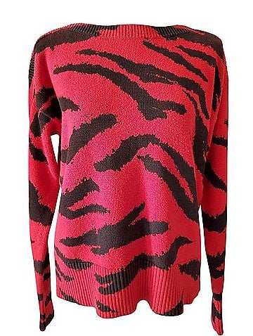 Elliott Lauren Well Red Boatneck Sweater Pullover Sweater (view 1)