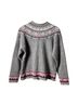 Northern Reflections 100% Wool Floral Gray Pink Wool Cardigan Size M - photo 2