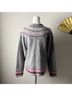 Northern Reflections 100% Wool Floral Gray Pink Wool Cardigan Size M - photo 5