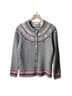 Northern Reflections 100% Wool Floral Gray Pink Wool Cardigan Size M - photo 1