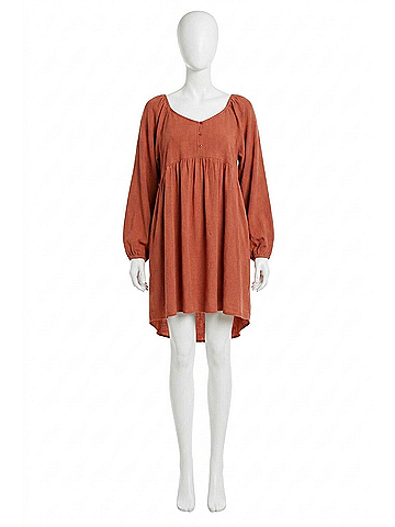 Umgee Sweetheart Babydoll Dress in Sunset (view 1)