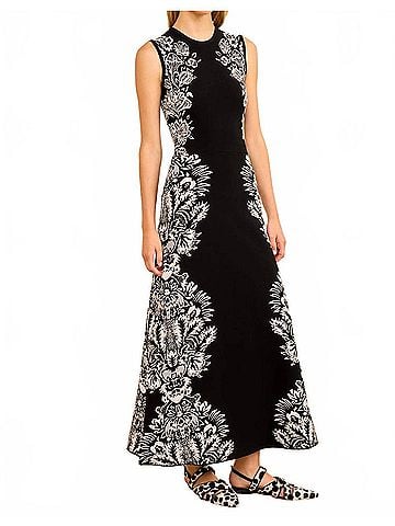 Ulla Johnson Liana Jacquard Dress in Noir (view 2)