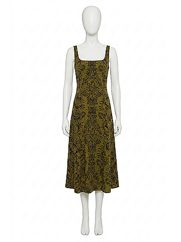 Ulla Johnson Natali Tank A-Line Dress in Olive Flora (view 1)