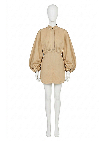 Zimmermann Rebellion Drawn Mini Dress in Beige (view 1)