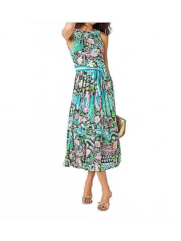 Lilly Pulitzer Gracyn Midi Dress in Multi Royal Zoo Engineered Knit (view 2)