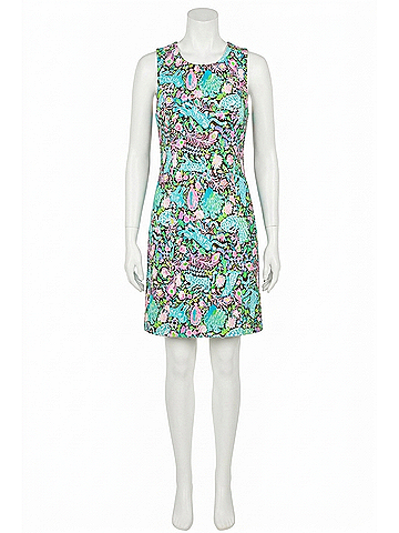 Lilly Pulitzer Luxletic Mela Active Mini Dress in Multi Grossgrain Royal Zoo (view 1)