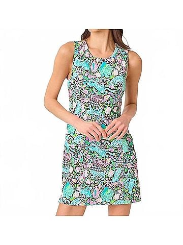 Lilly Pulitzer Luxletic Mela Active Mini Dress in Multi Grossgrain Royal Zoo (view 2)