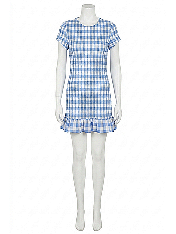 Cleobella June Mini Dress in Blue Bonnet Gingham (view 1)