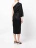 Veronica Beard Solid Black Patsy One Shoulder Neckline Dress in Black Size 6 - photo 4