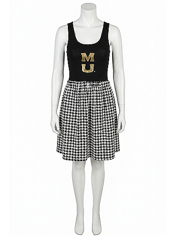 Gameday couture University Of Missouri Logo Houndstooth Tank Dress in Black (view 1)