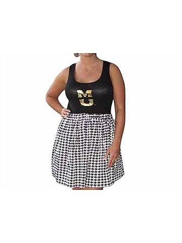 Gameday couture University Of Missouri Logo Houndstooth Tank Dress in Black (view 2)