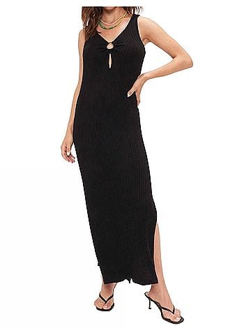 Project Social T Ribbed Sweater Dress in Black (view 2)
