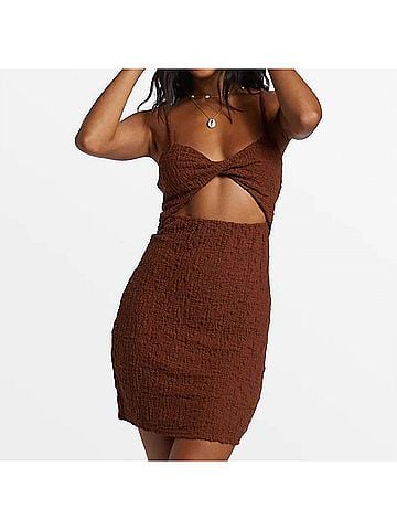 Billabong Flower Hour Bodycon Dress in Toasted Coconut (view 2)