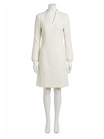 Southern Tide Oren Quilted Long Sleeve Dress in Sand White (view 1)