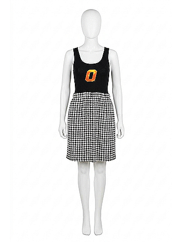 Gameday couture Oklahoma State University Logo Houndstooth Tank Dress in Black (view 1)