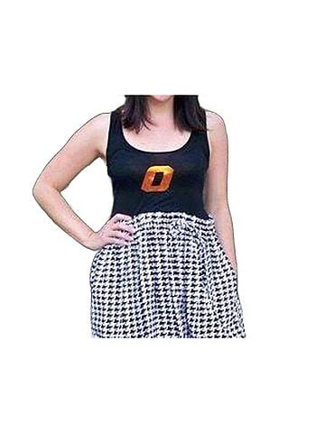 Gameday couture Oklahoma State University Logo Houndstooth Tank Dress in Black (view 2)