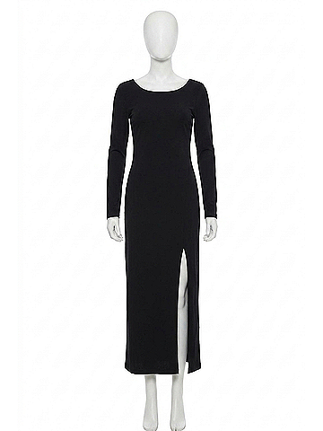 NATION LTD Alma Column Long Sleeve Dress in Black (view 1)