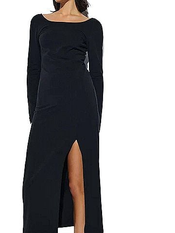 NATION LTD Alma Column Long Sleeve Dress in Black (view 2)