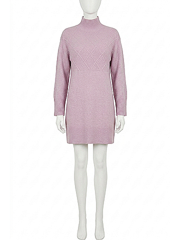 Tribal Long Sleeve Mock Sweater Dress in Orchid (view 1)