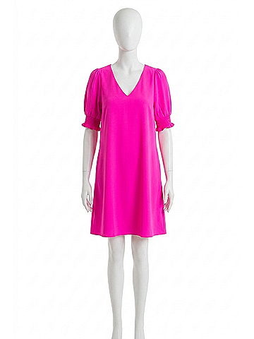 Jodifl Short Sleeve Mini Dress in Hot Pink (view 1)