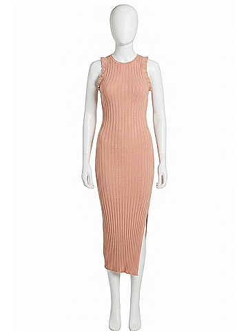 Hem & Thread Jess Midi Sweater Dress in Rose Pink (view 1)