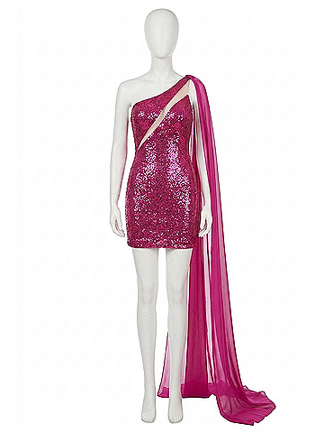 Rachel Allan The Phoebe Dress: Short Formal Dress in Pink (view 1)