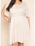 Gilli Solid White Metallic Dress - Plus in Ivory Size 0X - photo 2