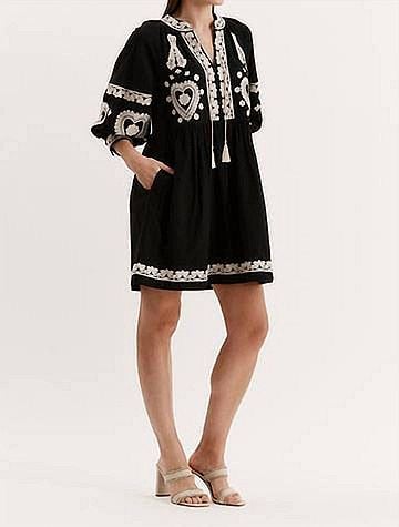 Tyler Boe Carmen Dress in Black (view 2)