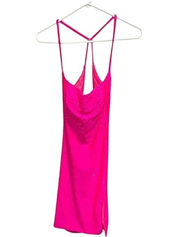La Femme Backless Mini Dress in Hot Pink (view 2)