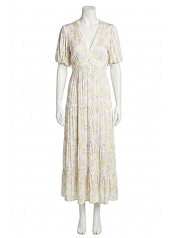 Saltwater LUXE Leona Maxi Dress in Vanilla (view 1)