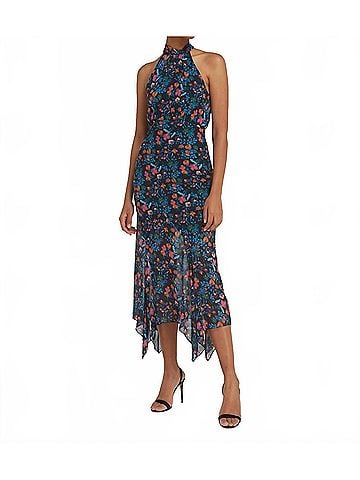 Saloni Lila Dress in Flori Midnight (view 2)
