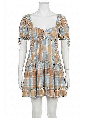 Show Me Your Mumu Maryellen Mini Dress in Georgetown Plaid (view 1)