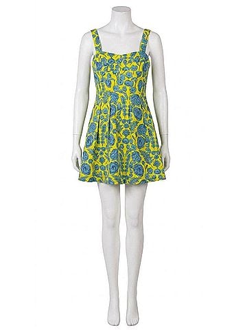 Emily McCarthy Constance Dress in Yellow Blue Floral (view 1)