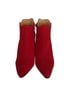 ASHRO 100% Suede Animal Print Red Ankle Boots Size 8 - photo 1