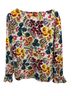 Ann Taylor LOFT Floral Multi Color Long Sleeve Blouse Size XL - photo 2
