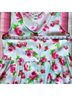 Express 100% Rayon Floral Pink Blue Romper Size 2 - photo 7