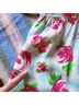 Express 100% Rayon Floral Pink Blue Romper Size 2 - photo 11