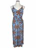 LOFT The Original 100% Viscose 100% Rayon Tie-dye Brown Blue Jumpsuit Size M - photo 8