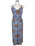 LOFT The Original 100% Viscose 100% Rayon Tie-dye Brown Blue Jumpsuit Size M - photo 2