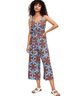LOFT The Original 100% Viscose 100% Rayon Tie-dye Brown Blue Jumpsuit Size M - photo 1