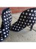 ASHRO 100% Other Polka Dots Black Heels Size 8 - photo 4