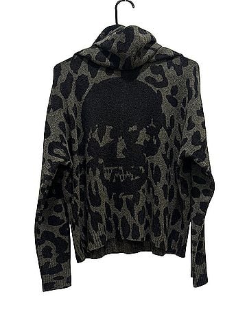 Skull Cashmere Pullover Hoodie (view 1)