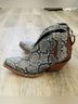 Ariat Snake Print Gray Brown Ankle Boots Size 8 - photo 5