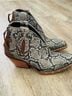 Ariat Snake Print Gray Brown Ankle Boots Size 8 - photo 9